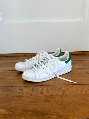 Adidas Mens Stan Smith | Size 9.5 | Cloud White / Core White / Green